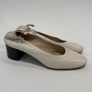 Everlane Italian Leather Day Heel in Bone